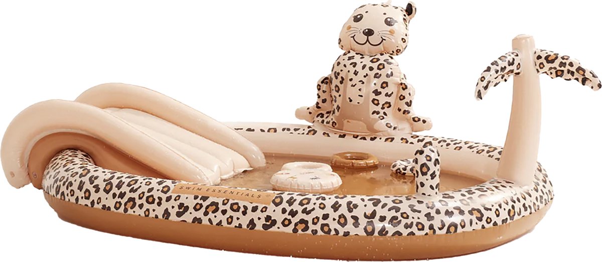 Piscina hinchable (203 x 173 x 89 cm, Leopardo)