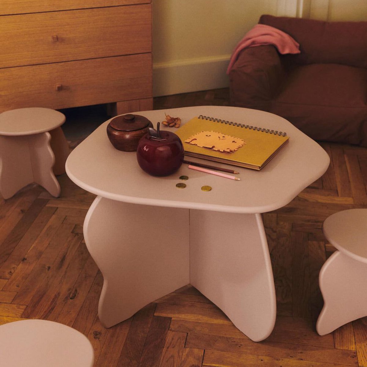 Ferm Living Table Slope Rose