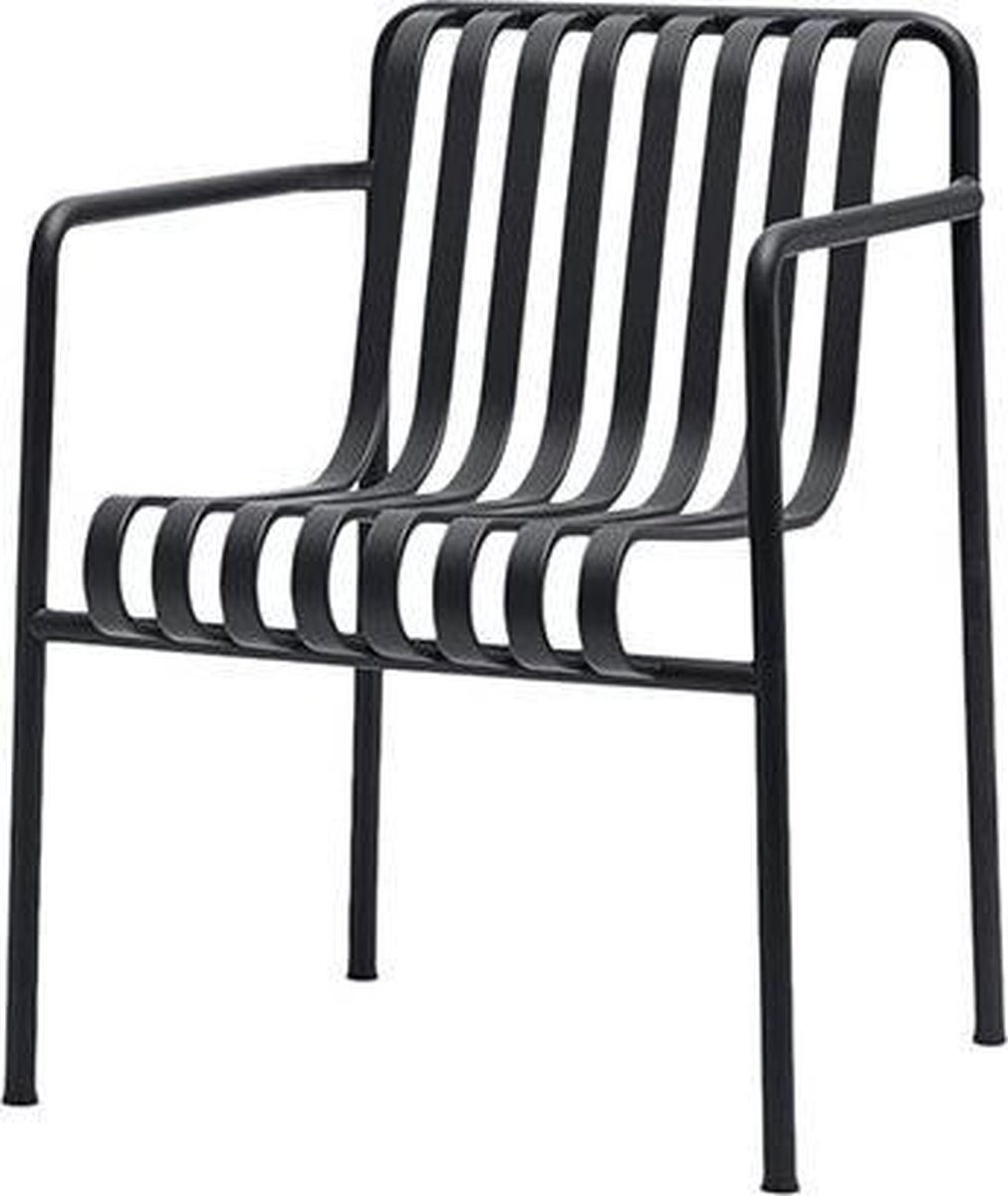 HAY Silla con reposabrazos Palissade Dining Anthracite
