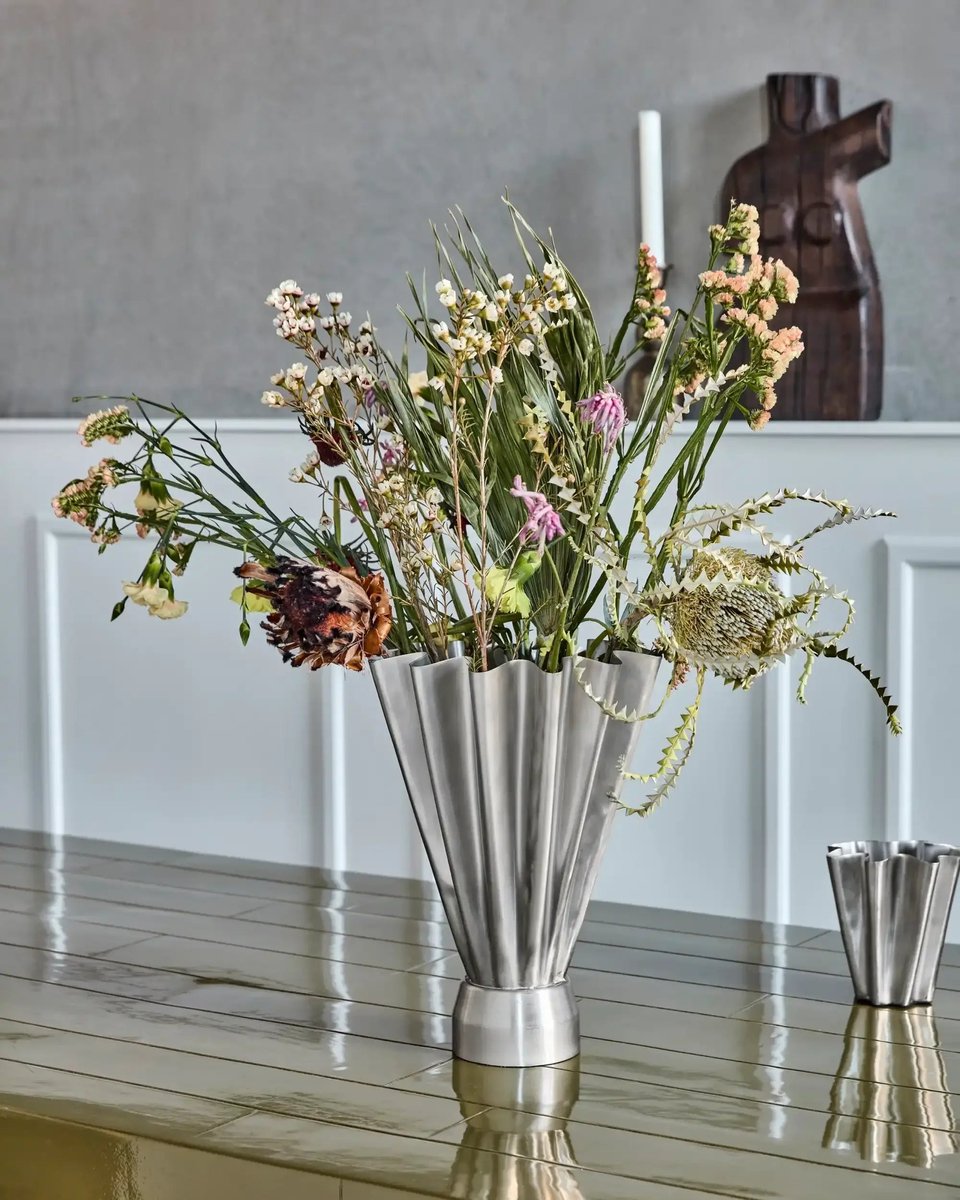 House Doctor Vase Flood Ø23 cm Borstat silver