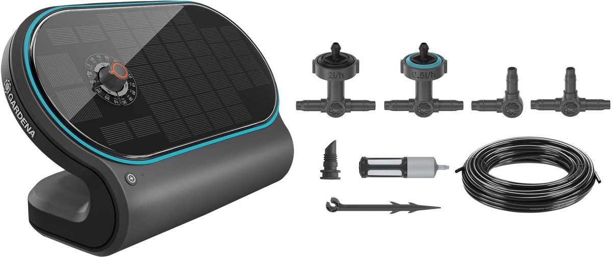 Micro-Drip Kit de riego de microgoteo AquaBloom L (7,2 V, Con energía solar)