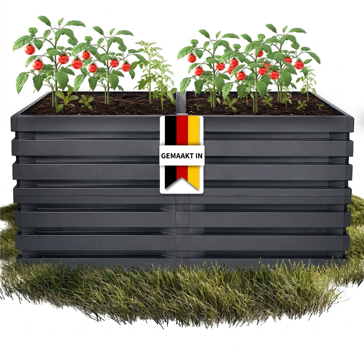 Huerto Skyline L (161 x 80 x 75 cm, Plástico, Grafito)