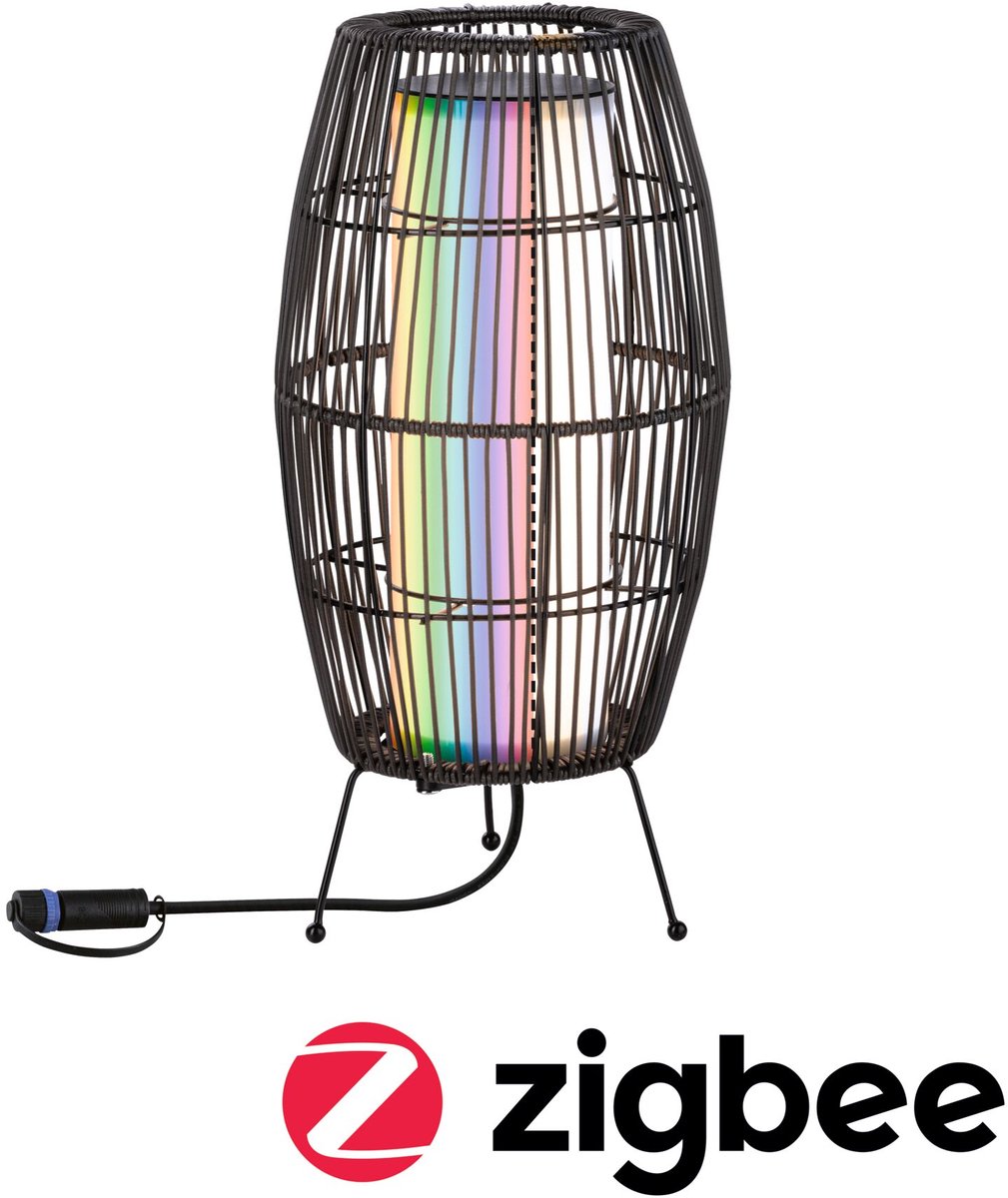 Plug & Shine Aplique para exterior LED Basket (3,2 W, Negro, IP44)