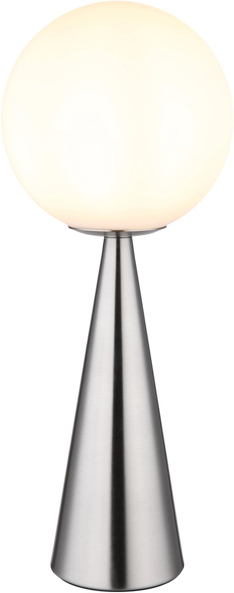 Lámpara de sobremesa Pinpal (Ø x Al: 20 x 49,5 cm, Plata, Plata)