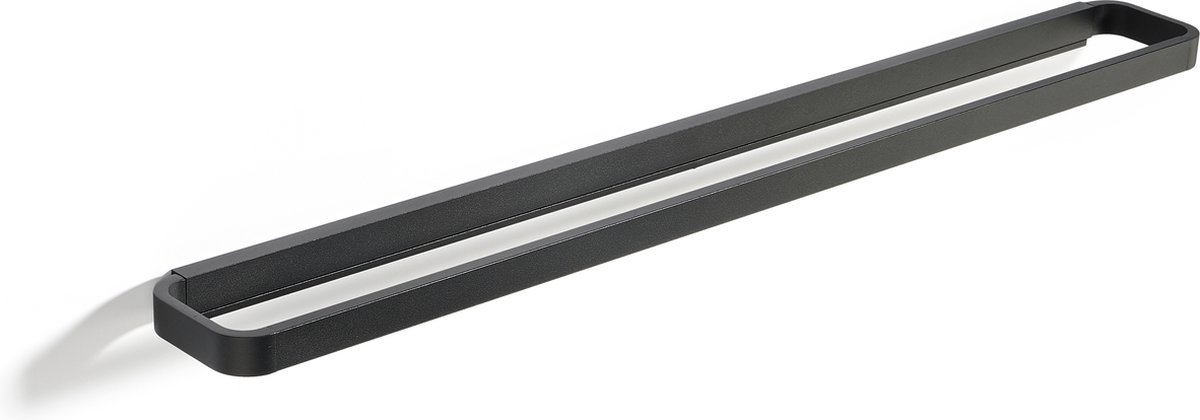 Toallero de barra (Negro, Largo: 70 cm)