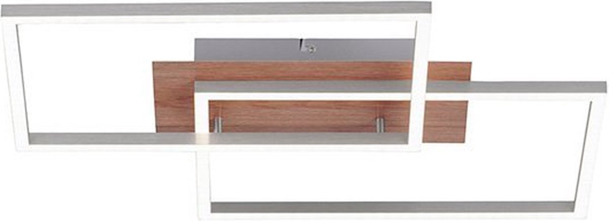 Plafón LED Iven (15 W, L x An x Al: 50,4 x 42 x 7 cm, Marrón, Blanco cálido)