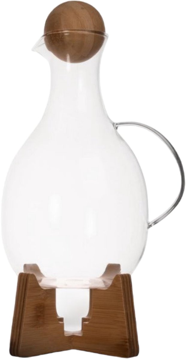 Sagaform Brocca per vin brulé Nature con candela per riscaldare 1,8 L Trasparente-marrone