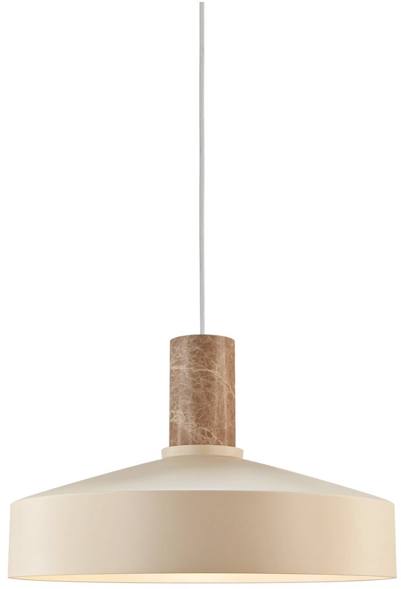 Lámpara colgante Elvas (40 W, L x An x Al: 37,5 x 37,5 x 13 cm, Beige, E27)
