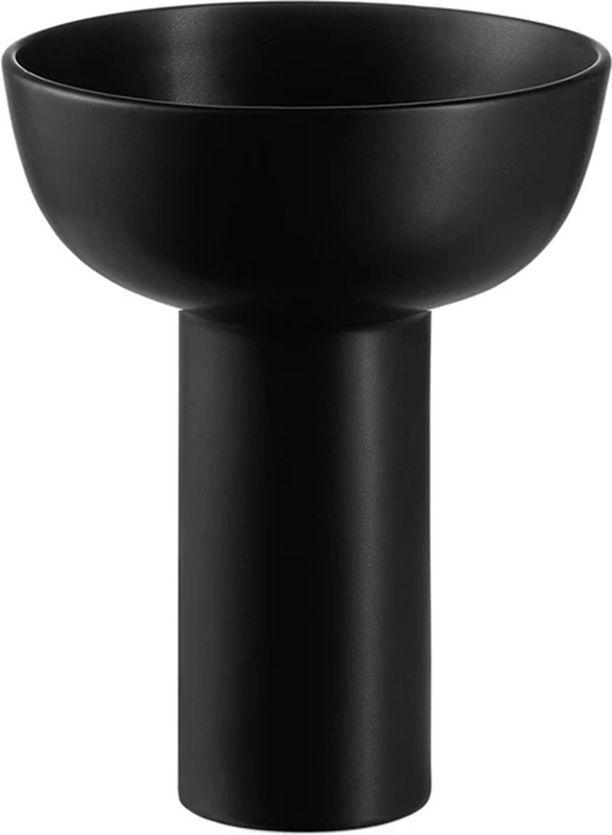 blomus Jarrón para jacintos MIYABI Ø17 cm negro