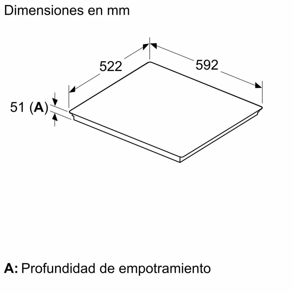 ENCIM. SIEMENS ED61AHSC1E 4F 60CM INDUCCION NEGRO