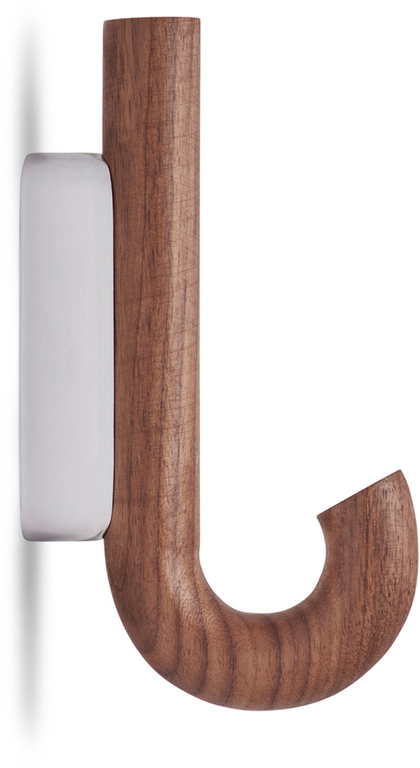 Gejst Gancio Hook mini, 13,3 cm Noce, cromo