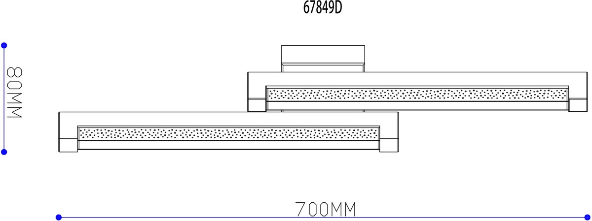 Plafón LED Starla (12 W, L x An x Al: 700 x 130 x 80 mm)
