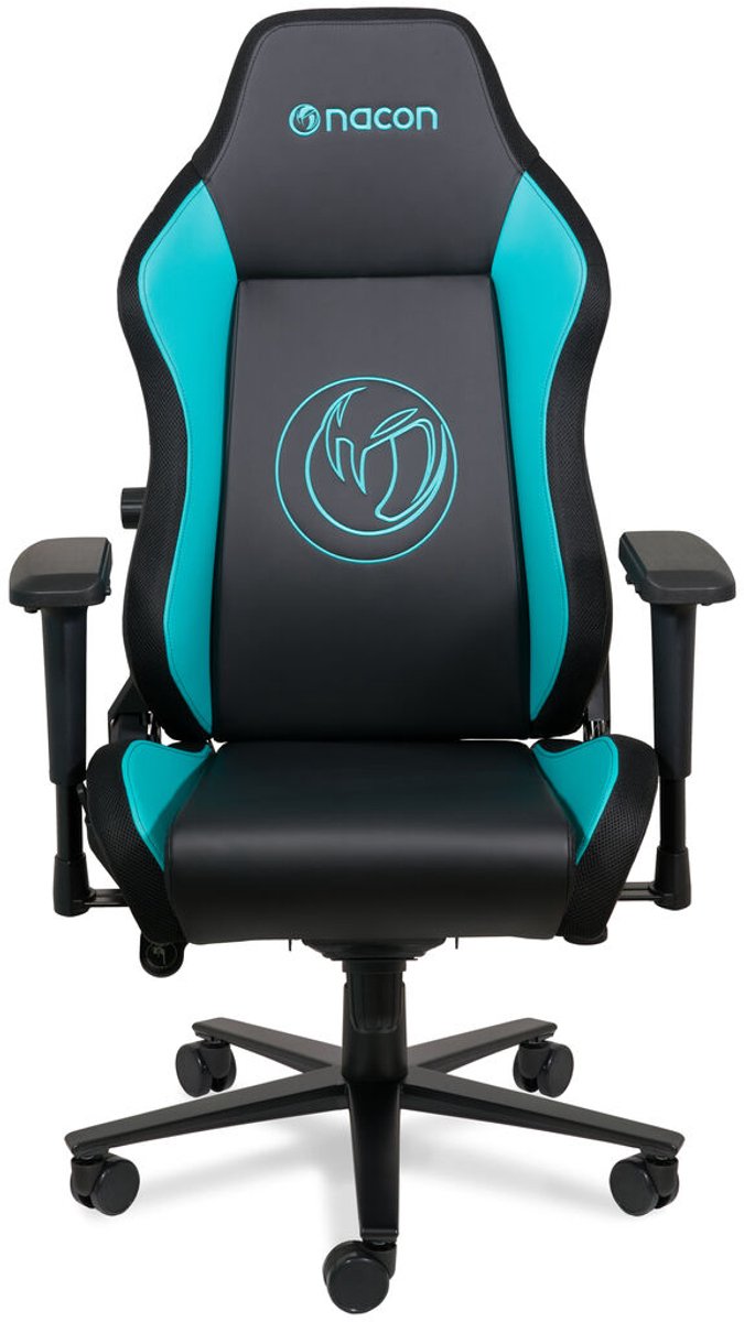 Silla de oficina PCCH-800RGB (Luz RGB personalizable, Negro/Verde, Reposabrazos)