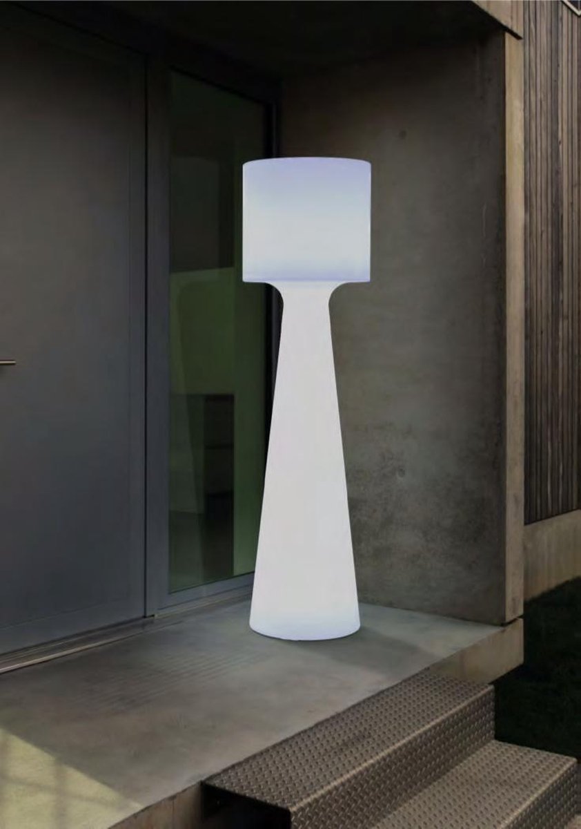 Lámpara de pie para exterior Grace 140 (Blanco cálido, Con bombillas)
