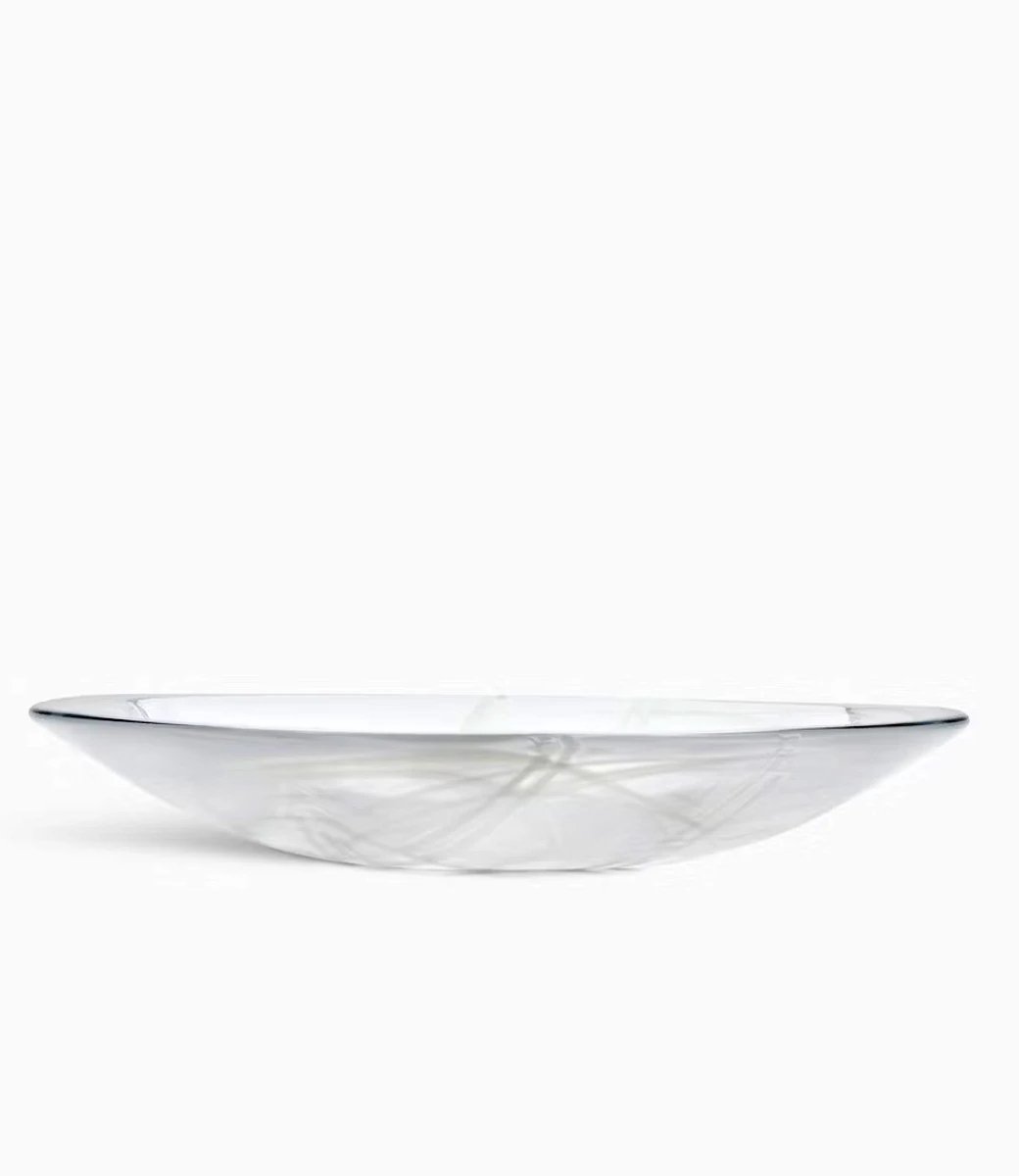 Kosta Boda Fuente Contrast 380 mm Blanco-blanco