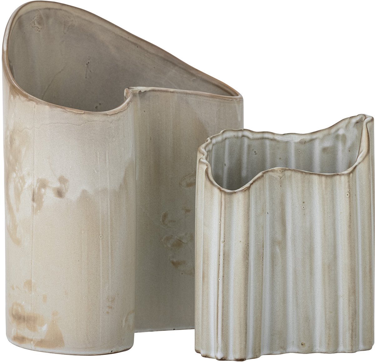 Bloomingville Vaso Henaj, 2 pezzi Beige, marrone