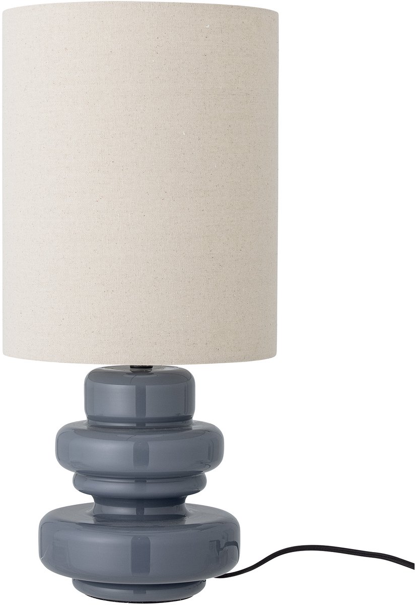 Bloomingville Lampada da tavolo Fabiola Ø24x51 cm Vetro blu-lino