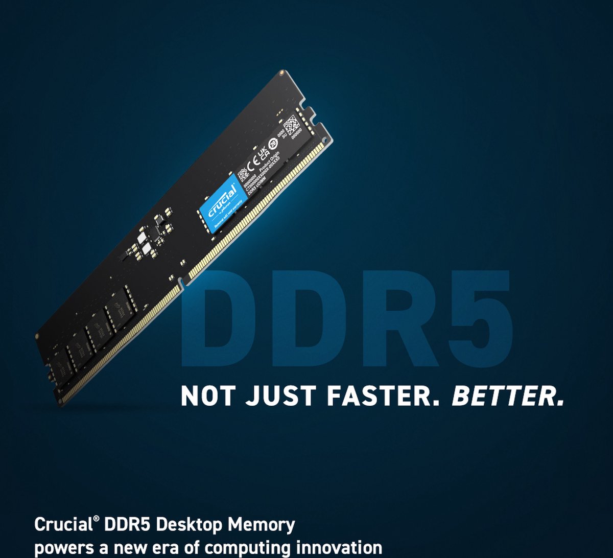 Crucial 32GB Kit (2x16GB) DDR5-4800 CL40 DIMM Arbeitsspeicher