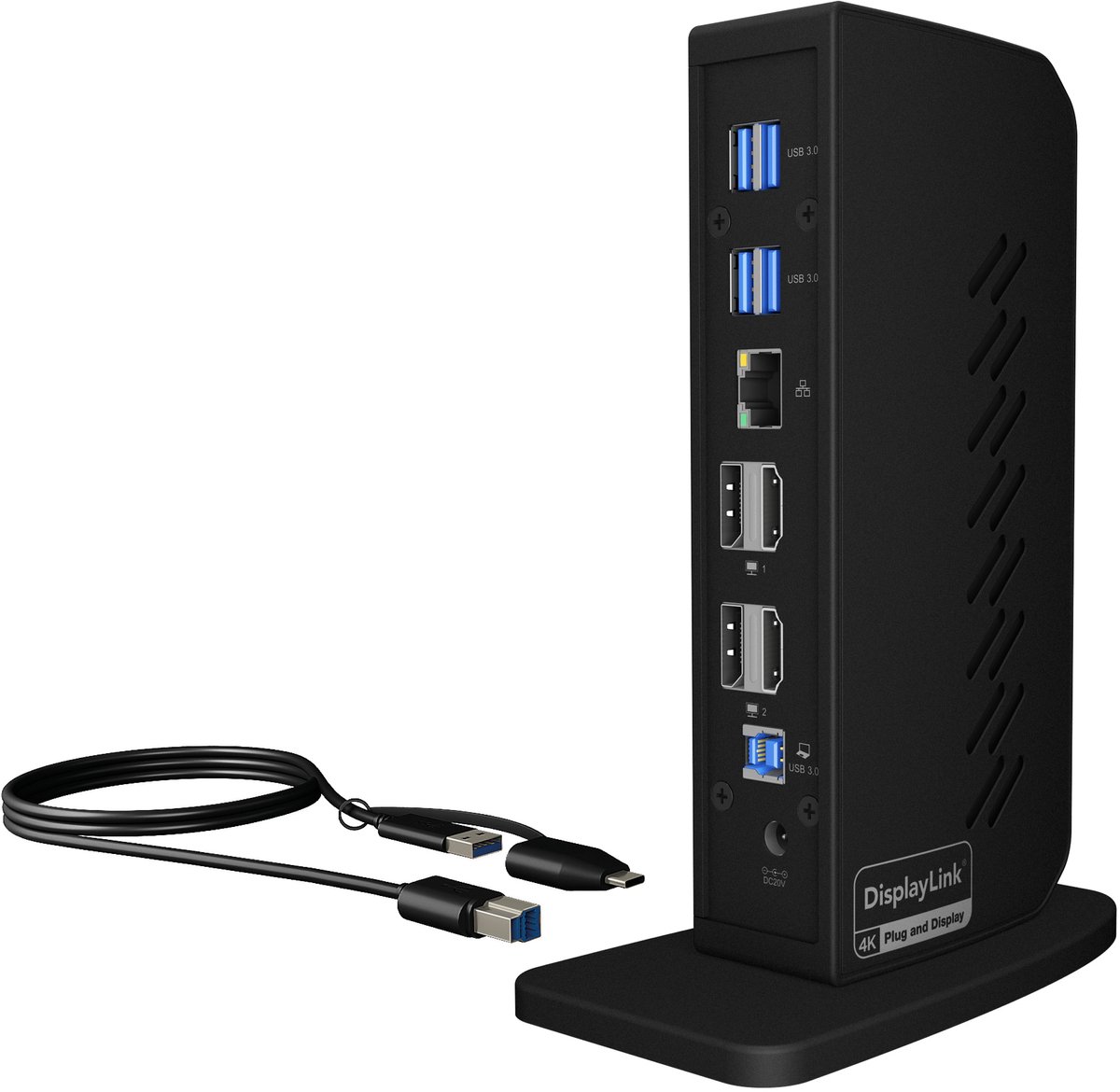 ICYBOX USB Type-C & Type-A Dock mit zweifachem Videoausgang