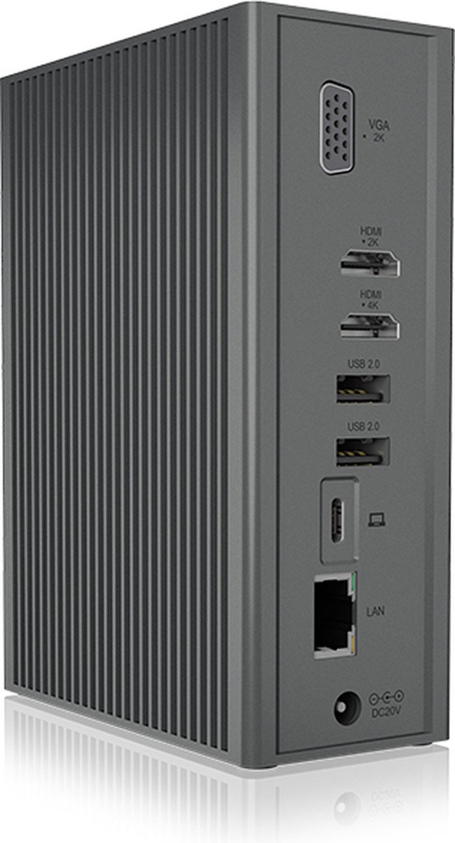 ICY BOX USB Type-C® & Type-A Dock mit dreifachem Videoausgang