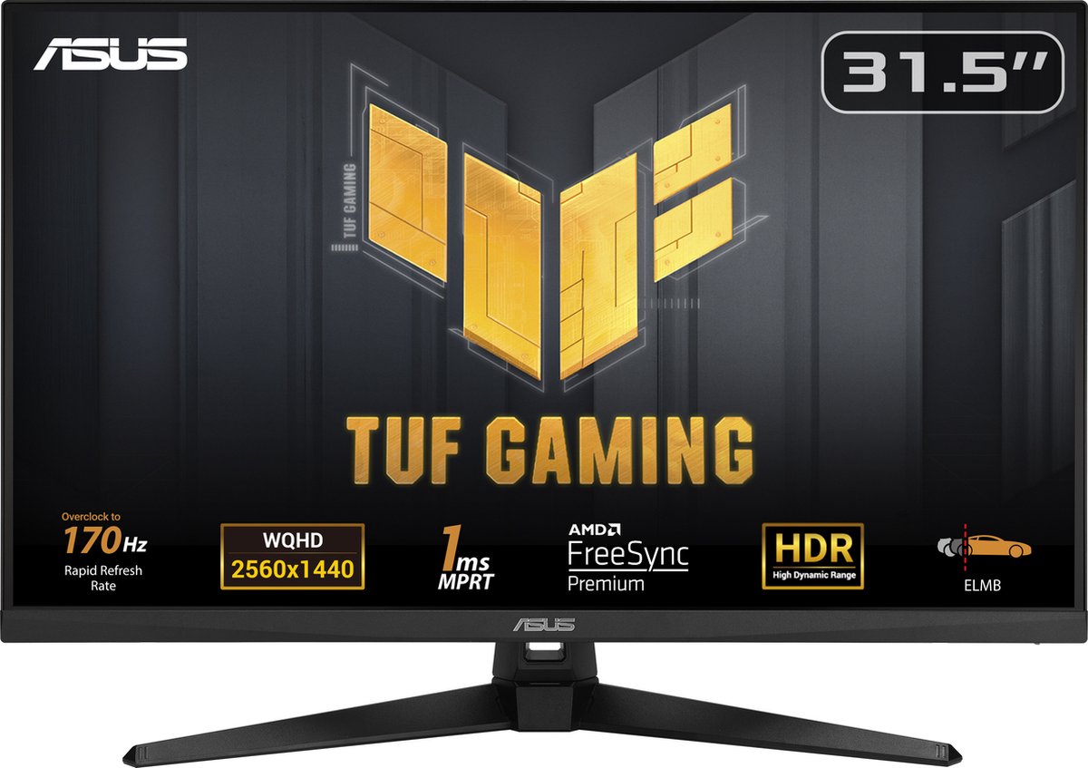 ASUS TUF Gaming VG32AQA1A Monitor - QHD, 170Hz, FreeSync Premium
