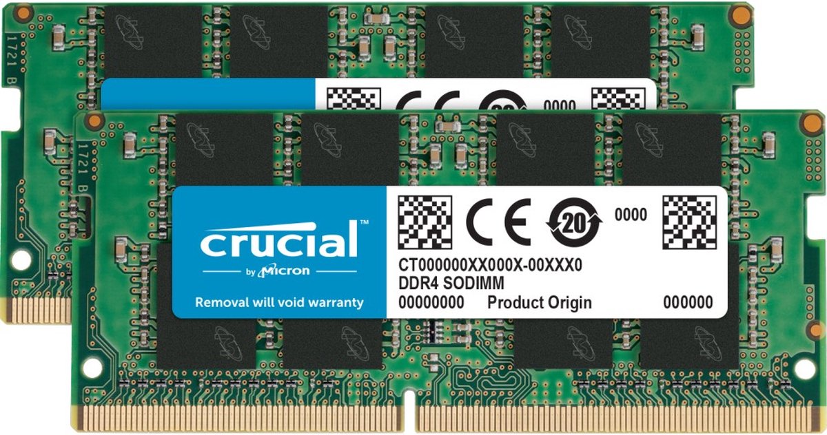 Crucial 16GB Kit (2x8GB) DDR4-3200 CL22 SO-DIMM