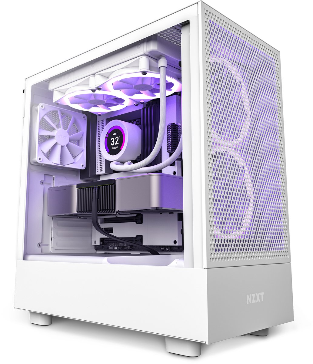 NZXT H5 FLOW weiß| PC-Gehäuse