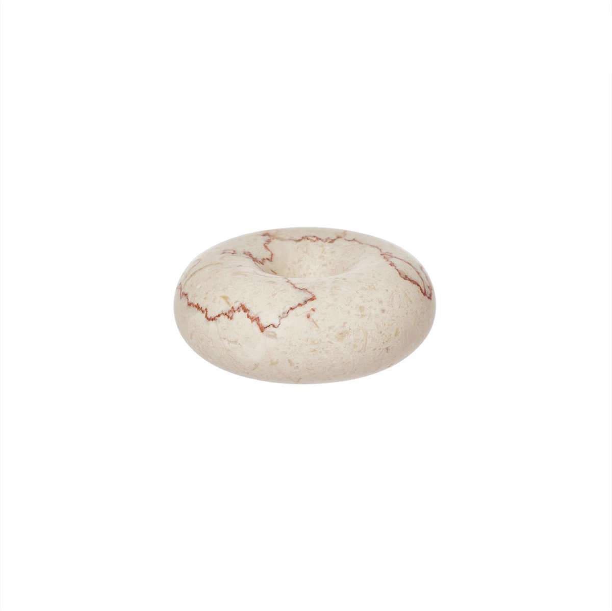 OYOY Portacandela in marmo Savi piccolo 4 cm Offwhite