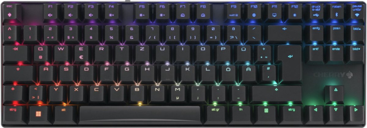 CHERRY MX 8.2 TKL WIRELESS RGB Kabellos, Anti-Ghosting, Bluetooth 5.2, CHERRY MX RGB BROWN-Switche
