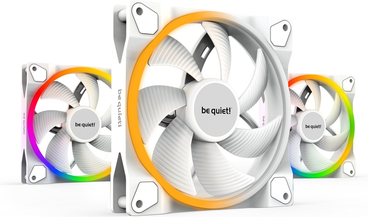 be quiet! LIGHT WINGS WHITE 140mm PWM | 3er-Pack Gehäuselüfter