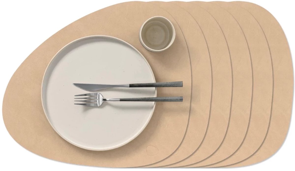 LIND DNA Nupo Curve set de sets de table Nupo Sand, lot de 6