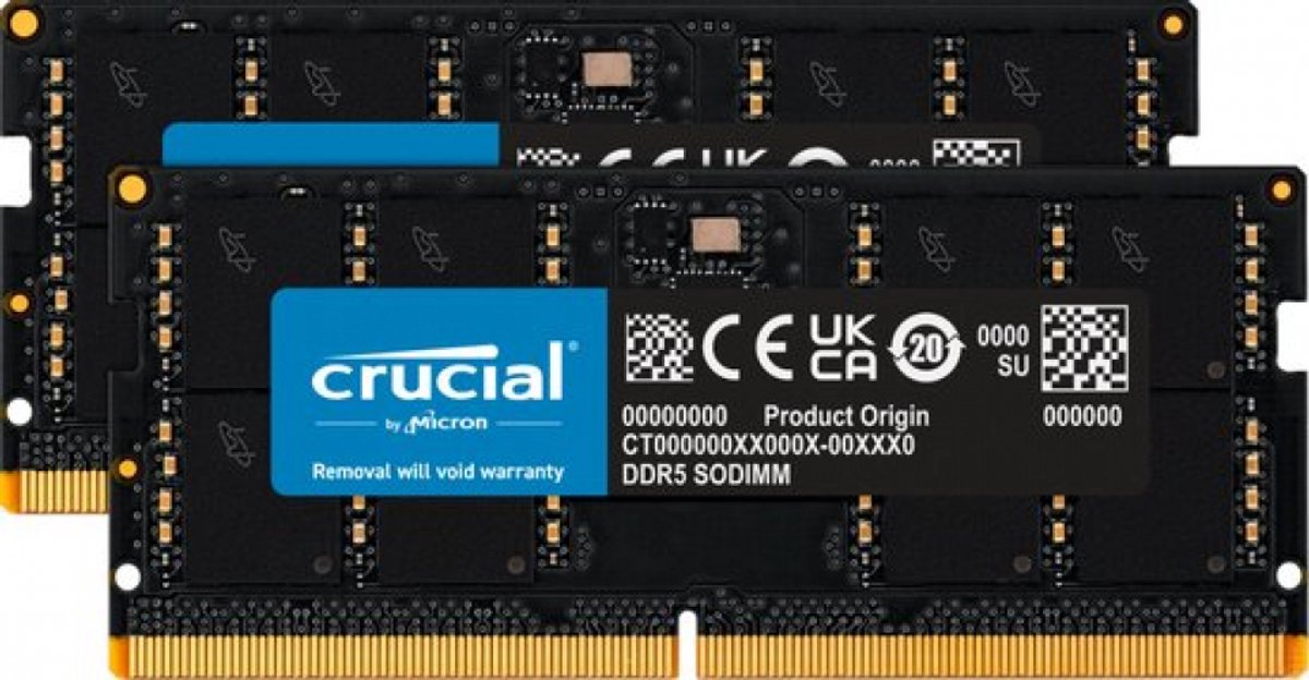 Crucial 64GB Kit (2x32GB) DDR5-5600 CL46 SO-DIMM Arbeitsspeicher