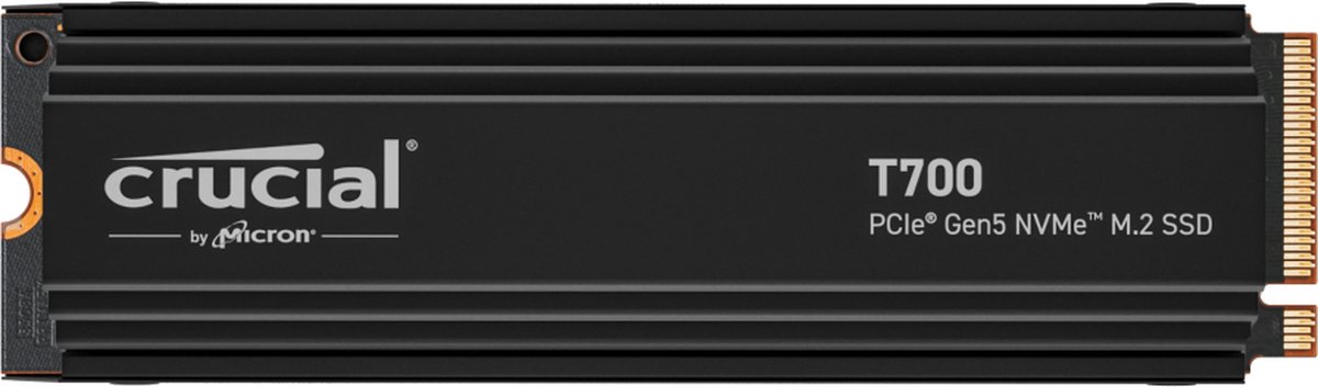 Crucial T700 SSD mit Kühlkörper 2TB M.2 PCIe Gen5 NVMe Internes Solid-State-Module