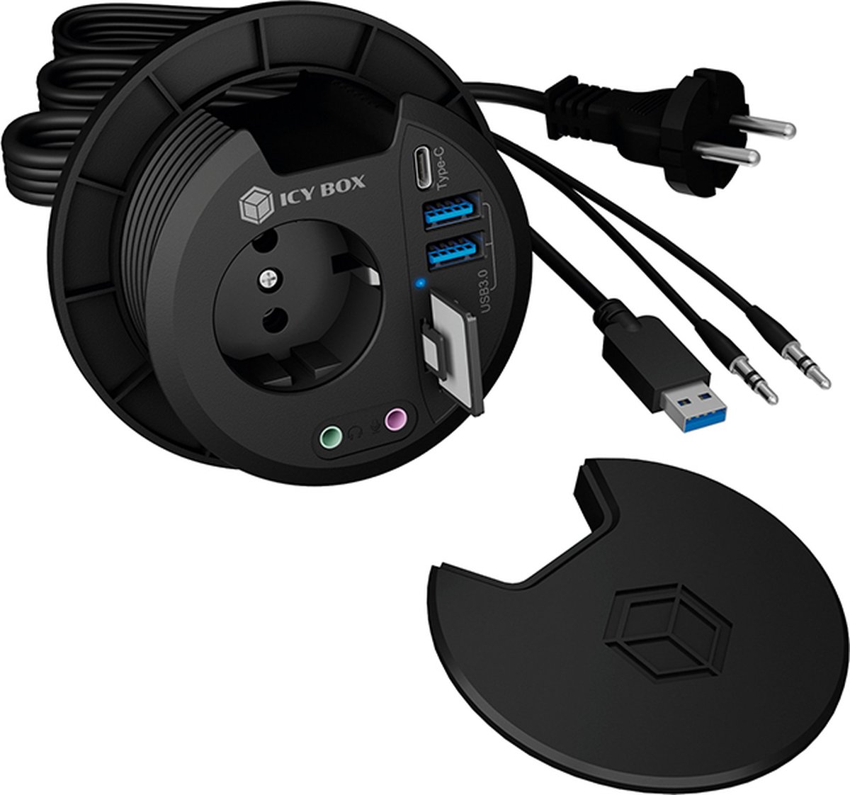 ICY BOX IB-HUB1430-CR USB 3.2 Gen 1 Multiport Tisch Hub