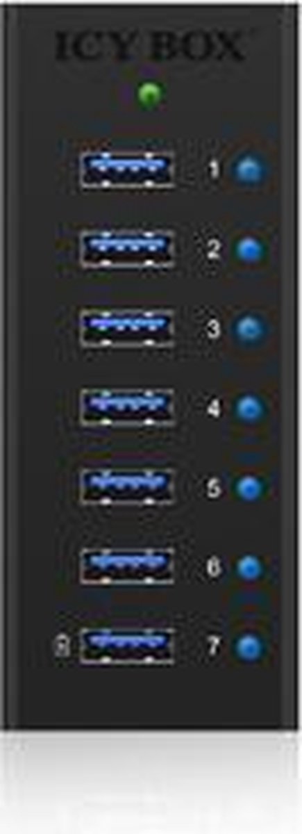ICY BOX IB-AC618 - 7 Port USB 3.0 Hubmit USB Ladeport