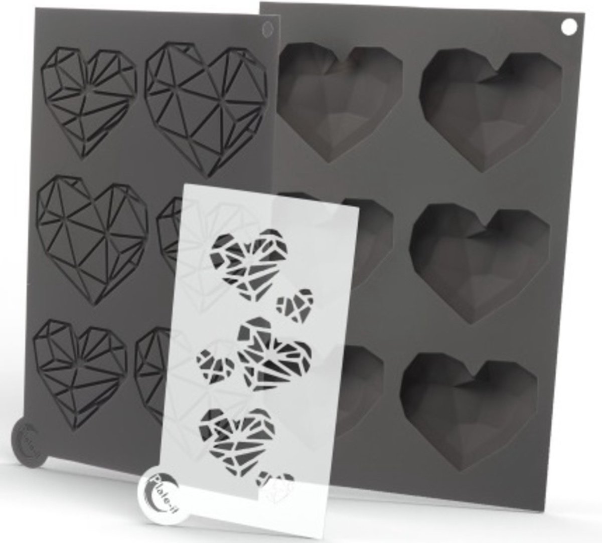 Plate It Plate-it moules Love At First Bite, silicone, 3 pièces