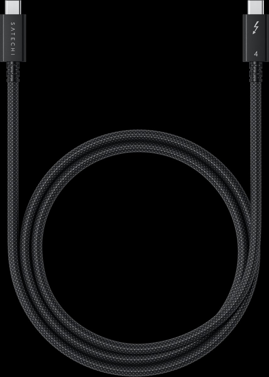 Satechi Thunderbolt 4 Pro Cable, Länge: 1 Meter Datenübertragung von bis zu 40 Gbit/s, Ladeleistung von bis zu 240W, Unterstützt Bildauflösungen von 8