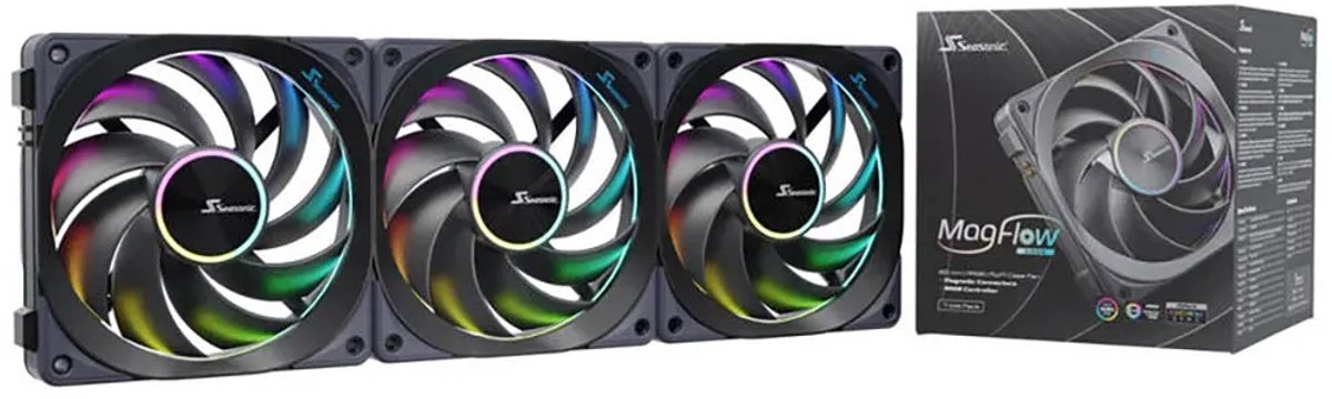 Seasonic MagFlow ARGB 3er-Pack | Gehäuselüfter
