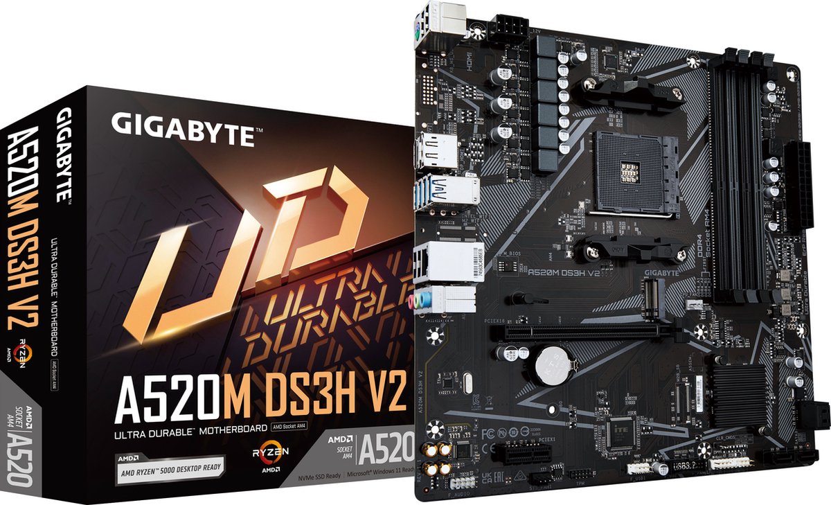 GIGABYTE A520M DS3H V2 Mainboard