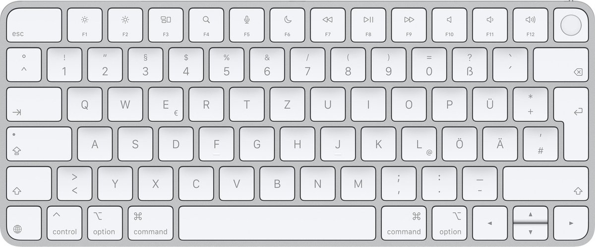 Apple Magic Keyboard weiß mit Touch ID weiße Tasten, ohne Ziffernblock