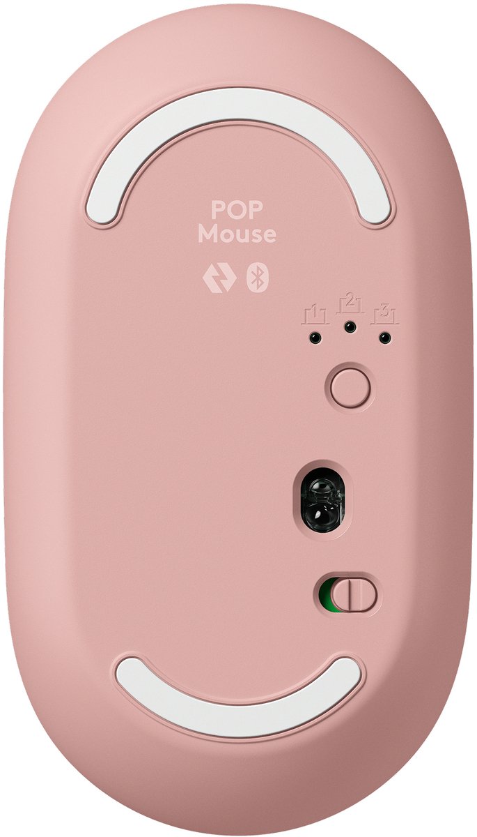 Logitech Pop Icon Combo Tastatur mit Maus, Rosa und Offwhite