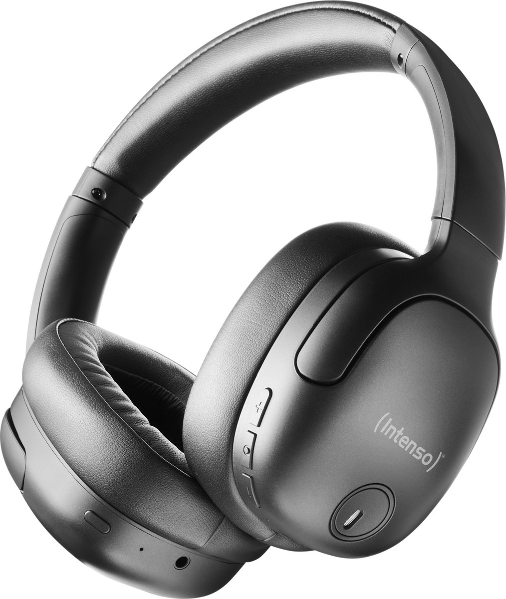 Intenso Over-Ear TWS True Wireless Kopfhörer Bluetooth 5.3, Hybrid Active Noise Cancelling (ANC), Transparency Modus, Musik Modus, Passiver Modus
