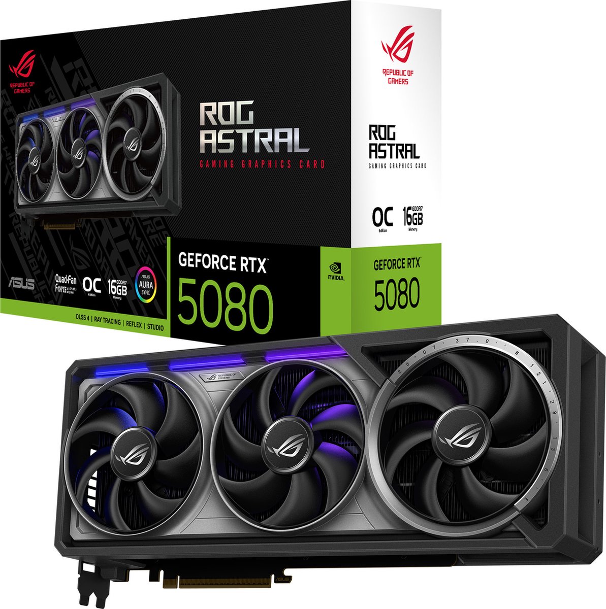 ASUS ROG Astral GeForce RTX 5080 OC - 16GB GDDR7, 2x HDMI, 3x DP