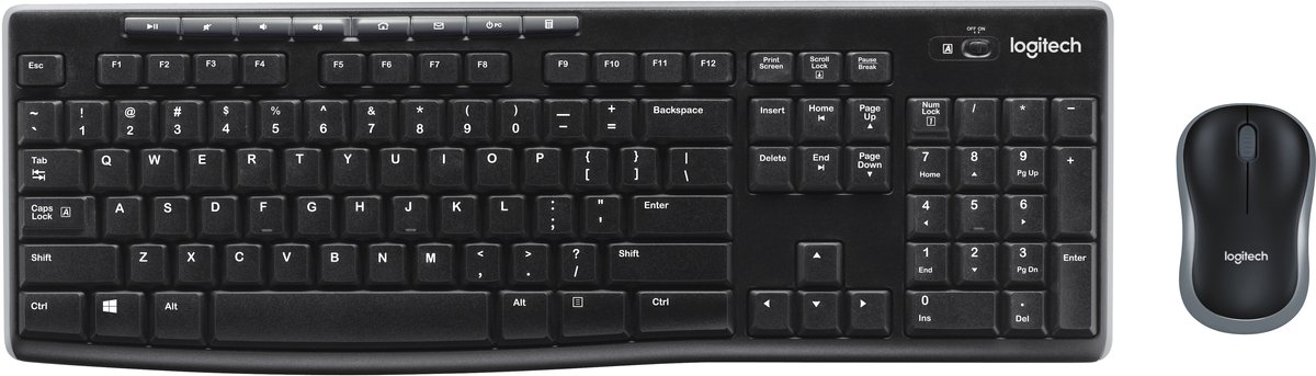 Logitech MK270 Combo Wireless - ND - Tastatur & Mus sæt - Nordisk - Sort