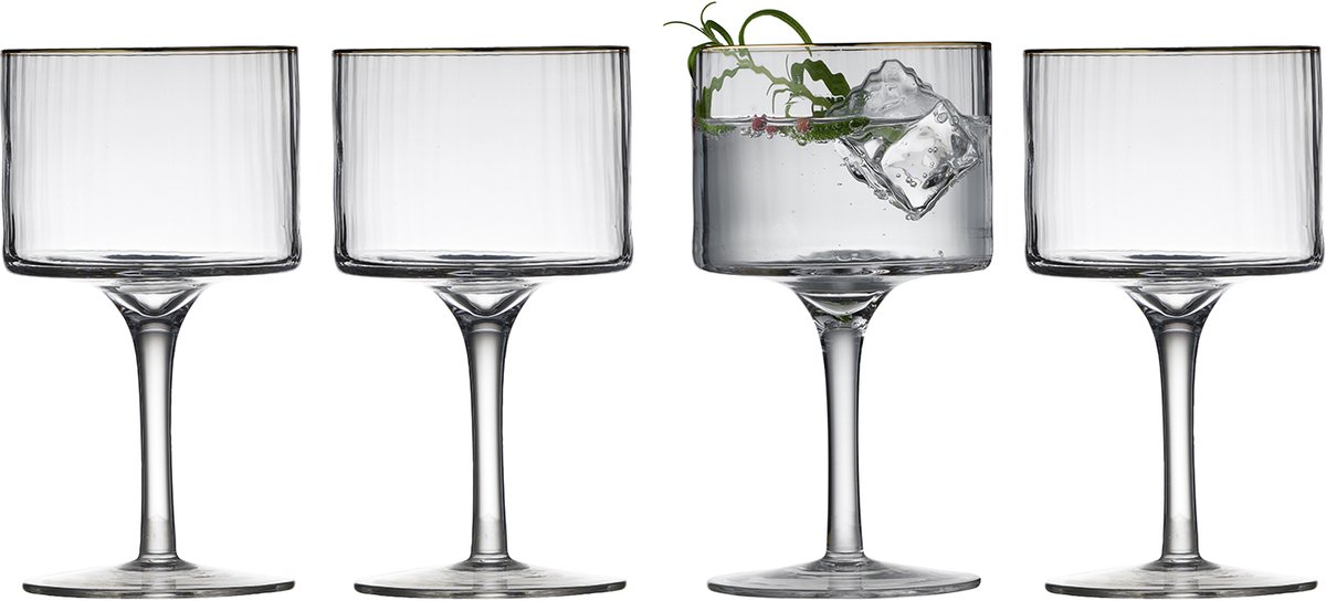 Lyngby Glas 4 Copas gin tonic Palermo Gold 32 cl Transparente-oro