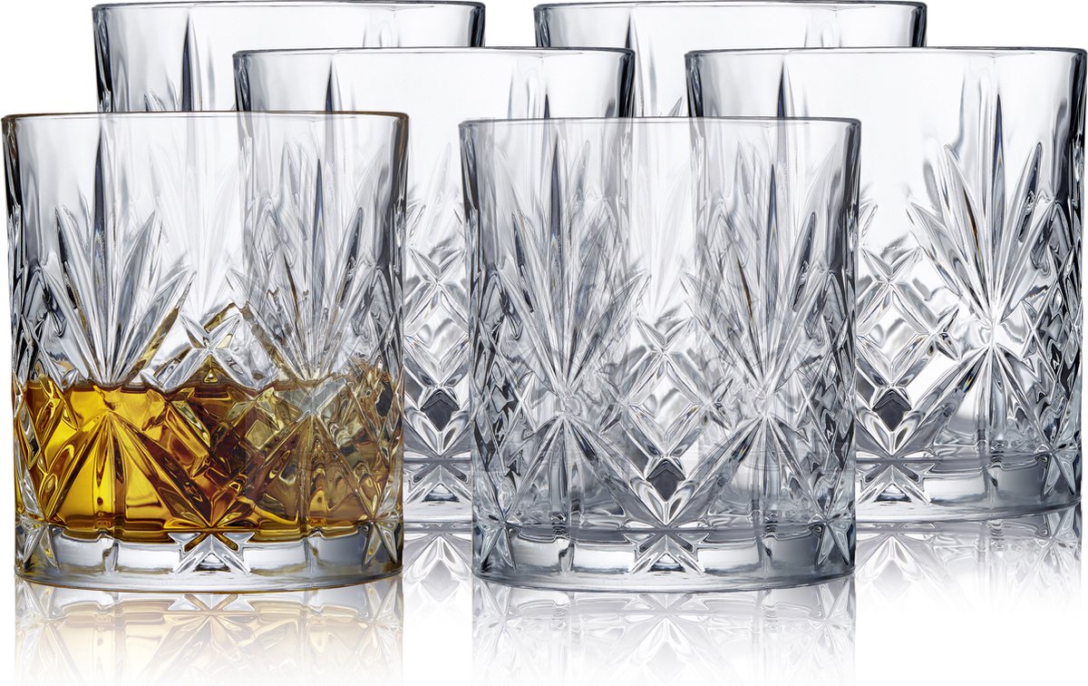 Lyngby Glas 6 Vasos de whisky Melodia 31 cl Cristal