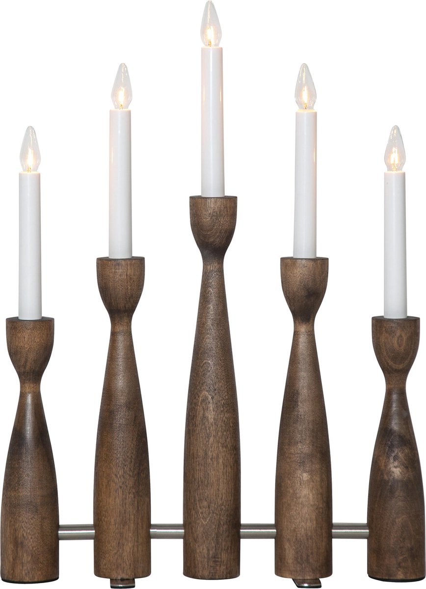 Star Trading Candelabro dell'Avvento Midja 2.0 Noce