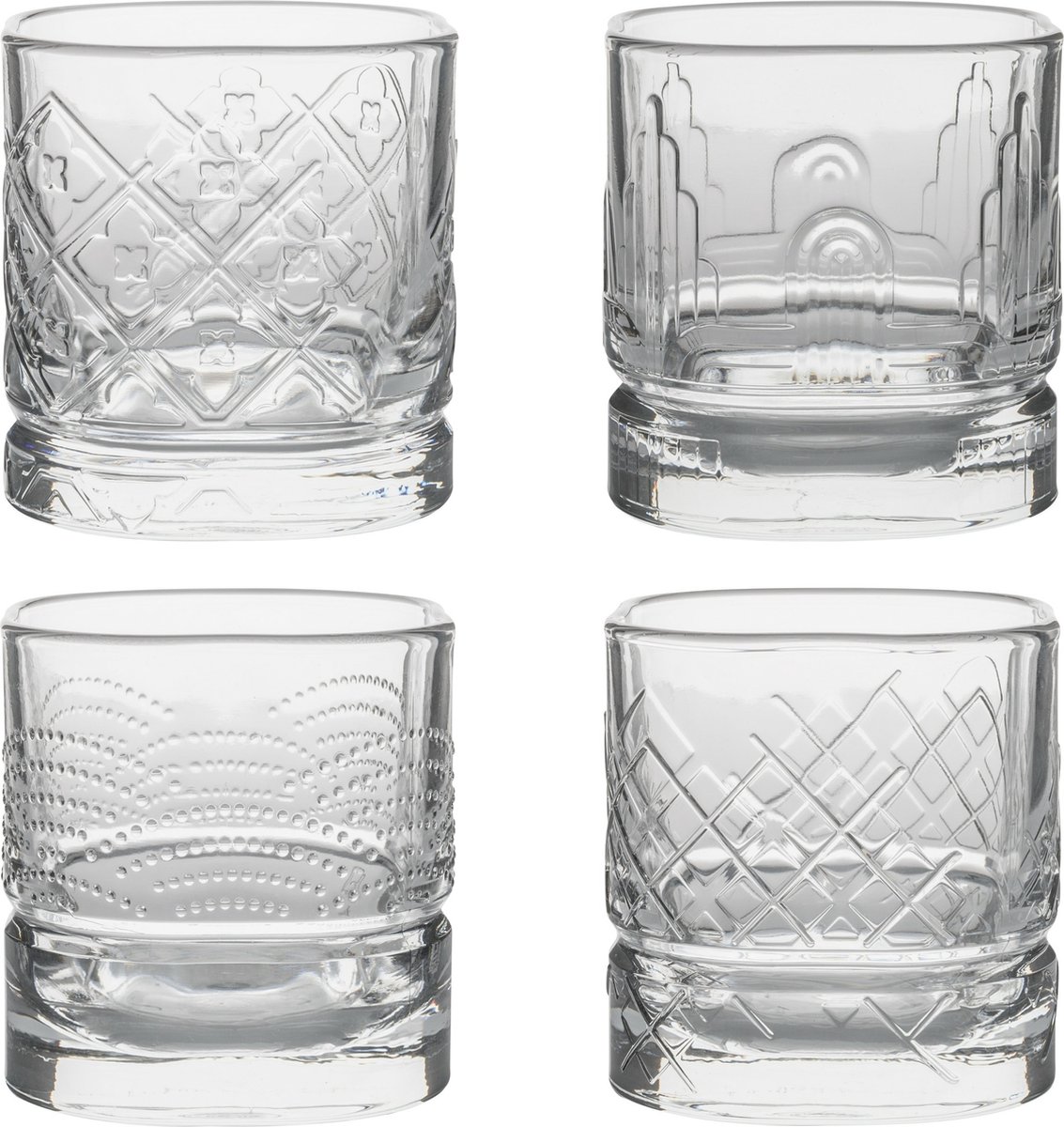 La Rochère 4 Vasos de whisky Dandy Transparente