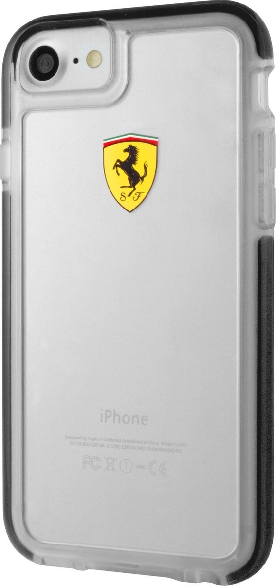 Ferrari Shockproof Case for iPhone 7 / 8 / SE 2020 / SE 2022 - Transparent Black