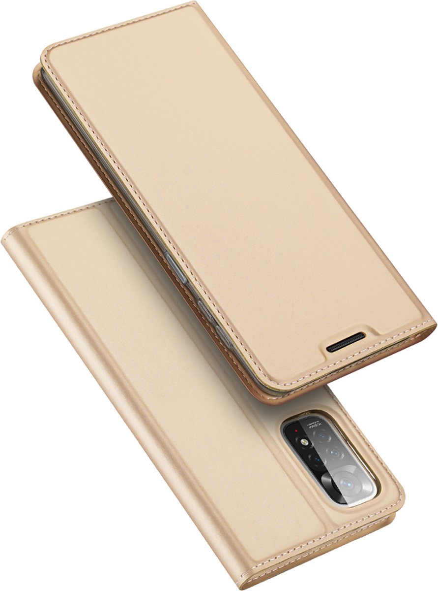 Dux Ducis Skin Pro Holster Case Flip Cover Poco M4 Pro 5G Gold